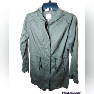 Bongo khaki hooded olive Green parka Med